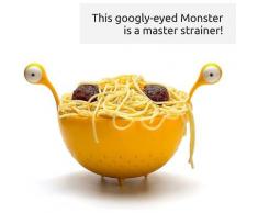Spaghettimonster, Küchensieb zum Abtropfen von Nudeln, Gemüse, Obst - Sieb - Plemdea Gelb