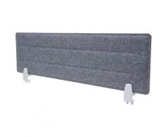 Tischtrennwand 947, Büro-Sichtschutz Schreibtisch Pinnwand, Klemmen Stoff/Textil mit Prägung ~