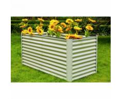 OUTFLEXX Hochbeet, creme, Zincalume, pulverbeschichtet, 180 x 90 x 84 cm