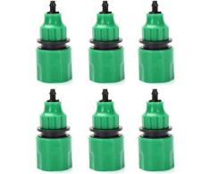 Abcrital - Gartenschlauch Schlauch Einwegadapter Wasserhahn Fitting für Bewässerung Set von 6