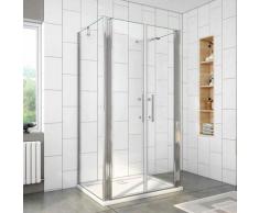 Duschparadies-de - U-Duschkabine Pendeltür 90x120x90cm (Seitenwand:90cm) u-form Duschkabine