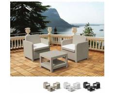 Grand Soleil - Loungeset Gartenmöbel 2 Pläzte Rattan Cafè Giglio | Beige