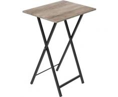 Beistelltisch, Klappbar Tablett Tisch, Sofatisch, tv Tray im Industriestil, Einfach Montierbar