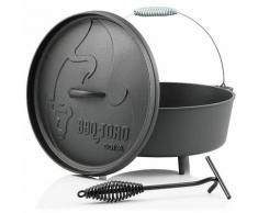 BBQ-Toro Dutch Oven DO12A, 10,7 L Alpha Gusseisen Kochtopf, Gusstopf