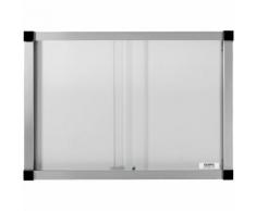 QUIPO Schaukasten, Schiebetüren - 8 (2 x 4) DIN-A4-Blätter - Metall-Rückwand