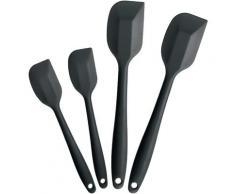 4er Set Silikon Pfannenwender, Silikon Küchenhelfer mit Metallkern zum Kochen, Backen und Mixen,