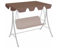 Ersatzdach für Hollywoodschaukel Braun 150/130x70/105 cm vidaXL - Braun