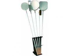 Metallboden-Pizzaschaufel-Halterung für Holzofen h 60 cm