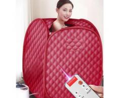 Haloyo - Dampfsauna 2.5L Mini Heimsauna Sitzsauna Wärme Saunakabine Tragbar Spa 80*80*100cm rot