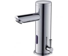 Auralum Infrarot Sensor Wasserhahn Einhebel Automatische Waschtischarmatur Kalt-Warmwasser für Bad