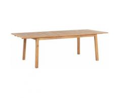 Beliani - Gartentisch hellbraun Akazienholz 180/240x100 cm ausziehbar rustikal