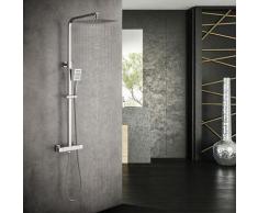 Auralum Duschsystem mit Thermostat fürs Bad | Duscharmatur Duschset Duschkopf | Badezimmer