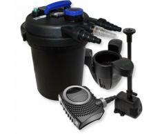 Set: Druckfilter 6000l 11W UVC Teichklärer 70W Pumpe Springbrunnenpumpe Skimmer SK-30