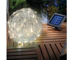 Solar Drahtkugel WireBall Dekoleuchte Solarlampe Leuchtkugel led Esotec 102115