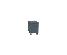 Rollcontainer, Stahl - 1 Stiftschale, 3 Materialschübe - Tiefe 590 mm, - Quipo