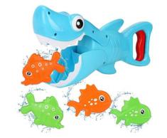 Baby-Badespielzeug, Duschhai-Spielzeug mit kleinen Fischen, Hai-Wasserspiel, klein
