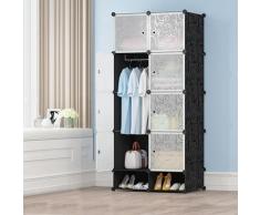 Kleiderschrank Garderobenschrank Wardrobe Steckregal Modular Schrank Regalsystem Kunststoff