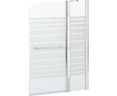 Beliani - Badewannenaufsatz mit Türen aus Temperglas mit Aluminiumprofilen und Edelstahl