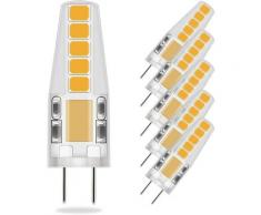 Tinor - 5 x warmweiße G4-LED-Lampen, 36 mm x 9 mm näher an der traditionellen Größe, 3 w led