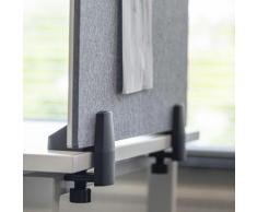 Smit Visual - Schreibtisch-Trennwand - 58x120cm - Pinnwand/Whiteboard '2 in 1' - Antibakteriell