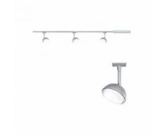 Paulmann URail Set Hemi, 3 x 5 W, Chrom matt, 230V Schienensystem, 1m Schiene, 3 Spots