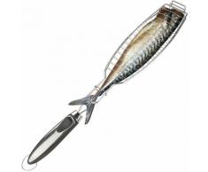 Grill Fischbräter Fischgriller Fischzange Grillzange Korb 30x11 cm Fischwender
