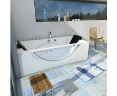Whirlpool Pool Badewanne Eckwanne Wanne W81-A 90x180cm mit Farblichtherapie