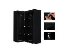 Bathrins - Stoff Kleiderschrank Ecke Kleiderschrank xxl Schwarze