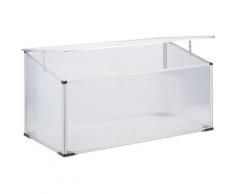 Frühbeet Alu, Stecksystem, lichtdurchlässig, UV-Schutz, Mini Gewächshaus, HxBxT: 100 x 50 x 50 cm,