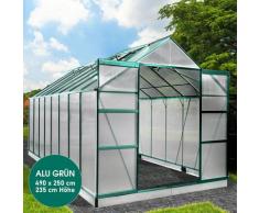 Aluminium-Gewächshaus 490x250x235 grün
