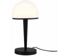 B.k.licht - Tischleuchte Glasschirm schwarz-matt led Touch Dimmbar E14 Büro Nachttischlampe