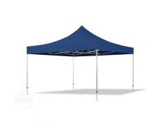 TOOLPORT Faltpavillon 4x4 m PROFESSIONAL Alu 40mm, Seinteteile mit Rechteckfenstern, blau