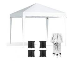 Femor - Faltpavillon 3x3 Wasserdicht Gartenpavillon mit 4 Sandsack,UV Schutz 50+,Tragetasche,