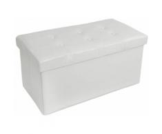 Faltbarer Sitzhocker aus Kunstleder mit Stauraum 80x40x40cm - Sitzwürfel, Sitztruhe, Hocker mit