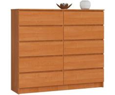 Kommode K-140 mit 10 (2 x 5) Schubladen | für das Wohnzimmer Schlafzimmer Schrank Büro