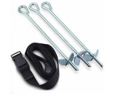 3x Gartentrampolin Bodenanker Sturmsicherung Sicherungshaken Befestigungs Set