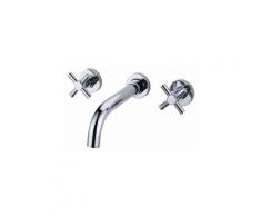 Waschtisch-Armatur zur Wandmontage, modernes Design, verchromt