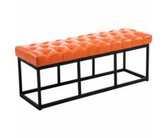 Sitzbank Amun Kunstleder-orange-120 cm
