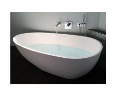Freistehende Badewanne Luino aus Mineralguss in glänzend von Bädermax