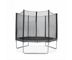 Rundes Trampolin Ø 305cm grau mit Schutznetz - Mars - Gartentrampolin 3m 300 cm | PRO Qualität. |