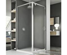 Sintesi Duo 1 Tür Duschkabine 100x90 ÖF. 100 CM H185 Strukturglas