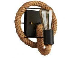 LITZEE Vintage-Retro-Wandleuchte in Form eines Hanfseils im amerikanischen Stil - Industrielampe