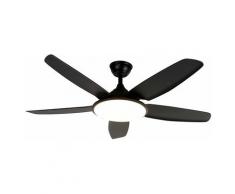 Qazqa - Moderner Deckenventilator schwarz mit Fernbedienung inkl. LED - Vifte