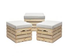 Grandbox - Sitzhocker aus Holz 37x40x50 Polster, Sitztruhe Hocker mit Stauraum, Sitzbank, Sitzpouf,