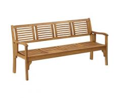 Klappbank Douglas, 4-Sitzer, ca. 180 x 61.5 x 89.5 cm, FSC® Akazienholz, geölt, natur - Dehner