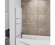 Duschparadies-de - 100x140cm Badewannenaufsatz Badewanne 2 tlg. Faltwand Duschwand duschabtrennung