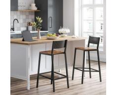 VASAGLE Barhocker, 2er Set, Barstühle, Küchenstühle, für Küche, Wohnzimmer, Esszimmer,