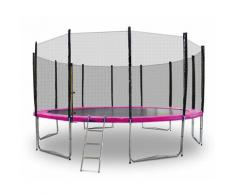 Ms Point - Gartentrampolin Trampolin 460cm Modell 2019 Randabdeckung Pink