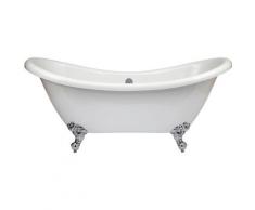 Hudson Reed Verona - Freistehende Badewanne 1750 mm aus Acryl in Weiß mit Greiffüßen in Chrom