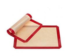 Langray - 2 pcs Silikon-Backmatte Leinwand Backblech Hitzebeständiges Antihaft-Bisphenol A-frei (42